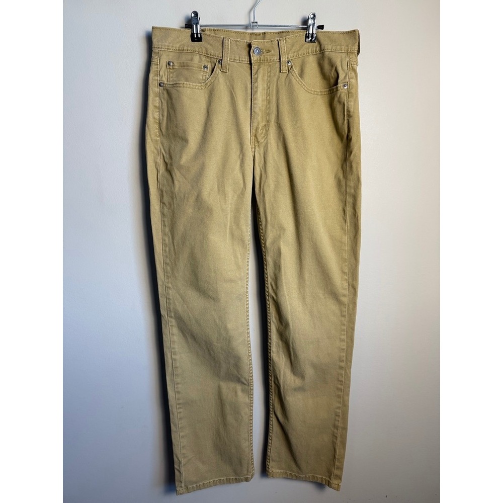 Levi's Mens Tan 514 Straight Leg Pants 32x32 Casual Classic Stretch Khaki